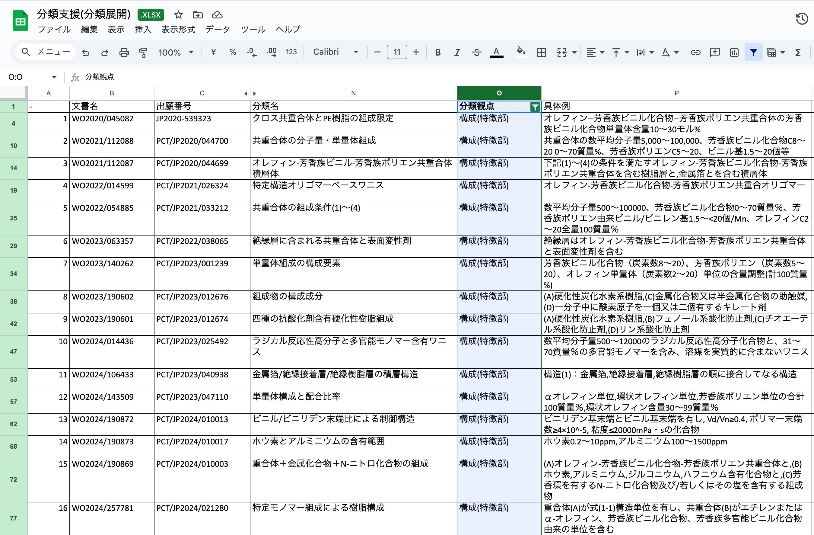 クリックで拡大表示 特定の観点の分類ラベルに絞って入力する