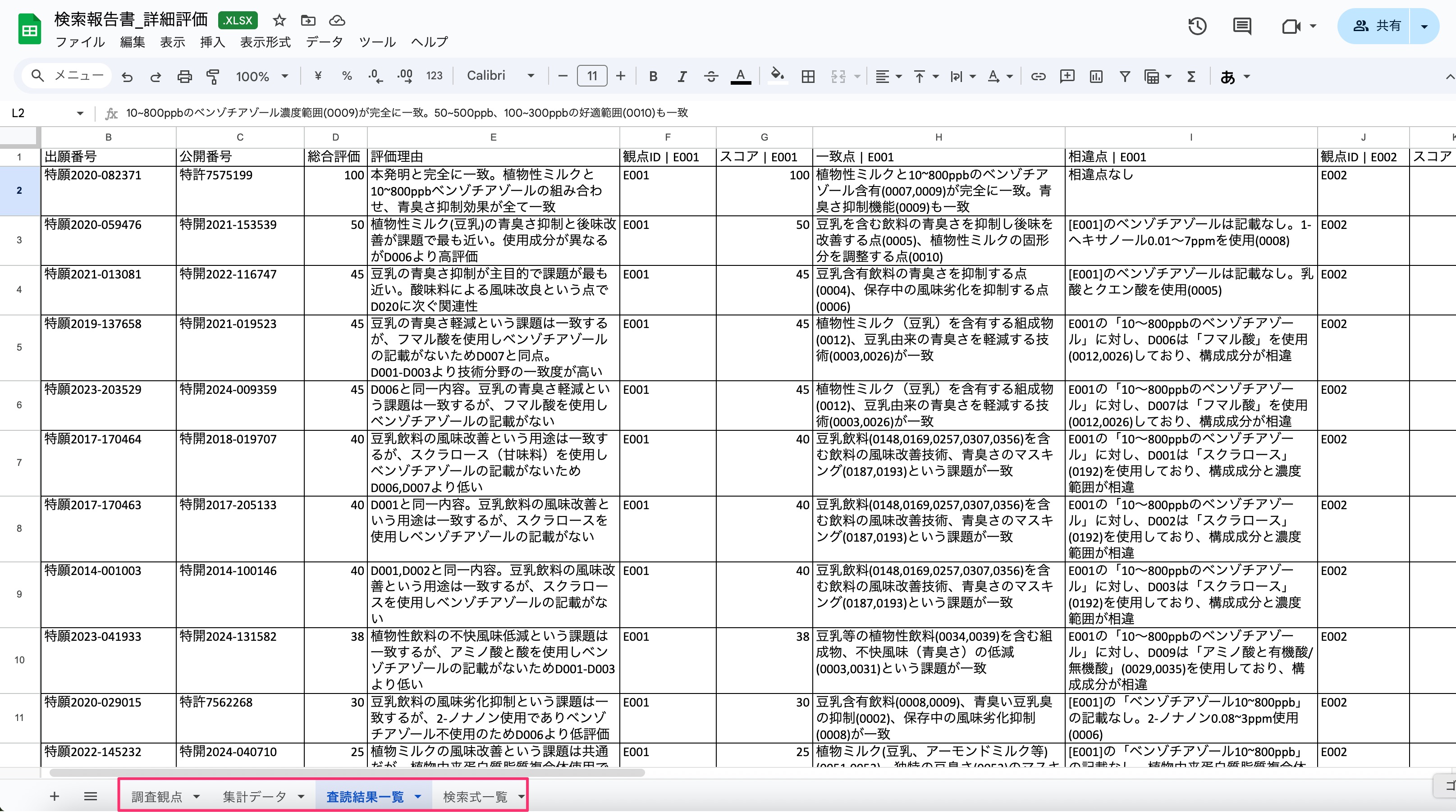 ダウンロード結果