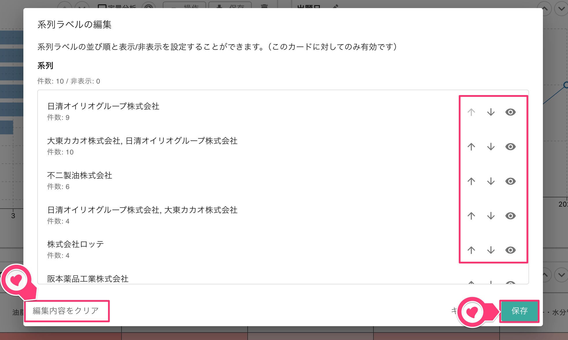 クリックで拡大表示 系列ラベル編集画面