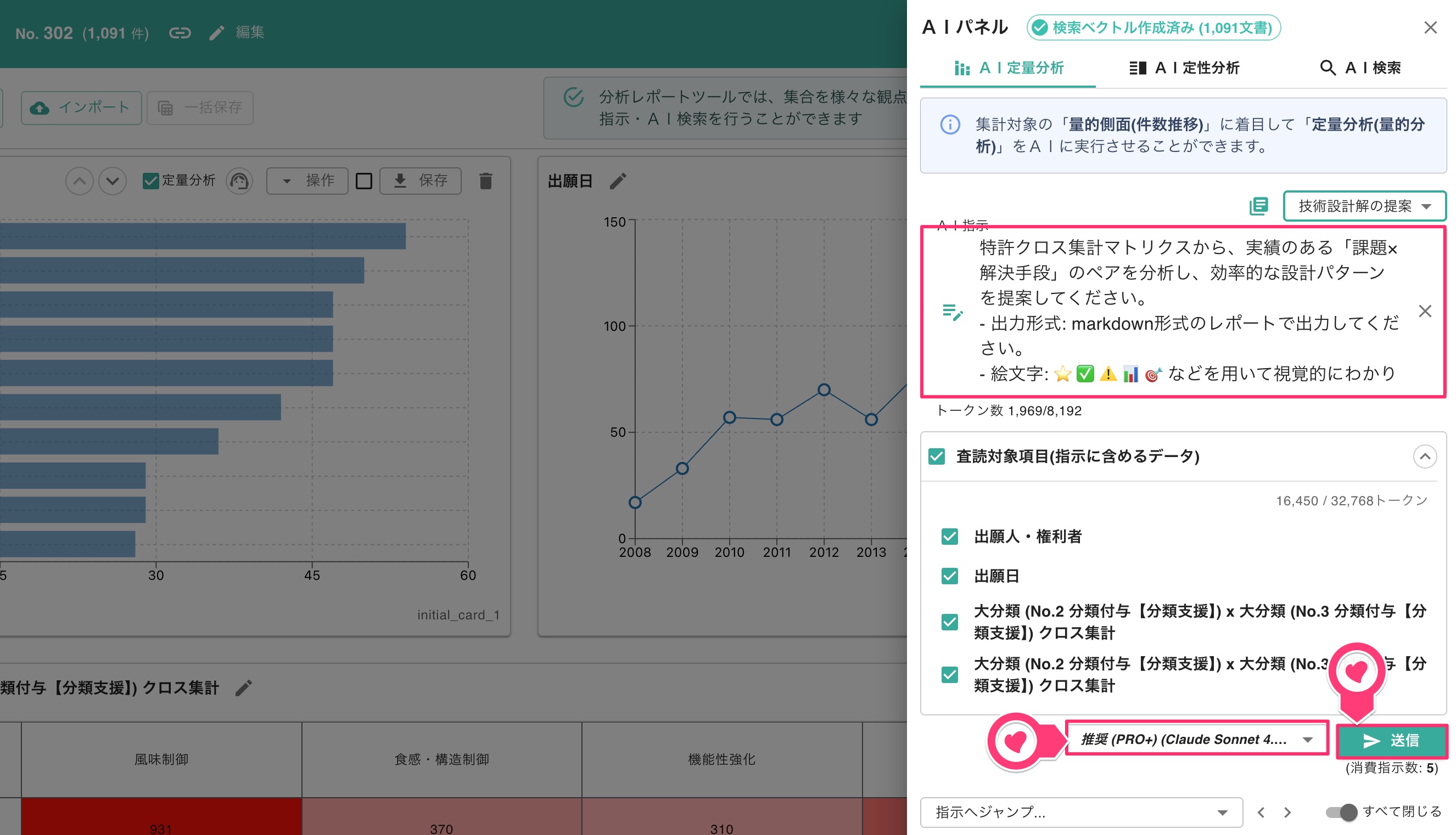 クリックで拡大表示 分析報告書の作成