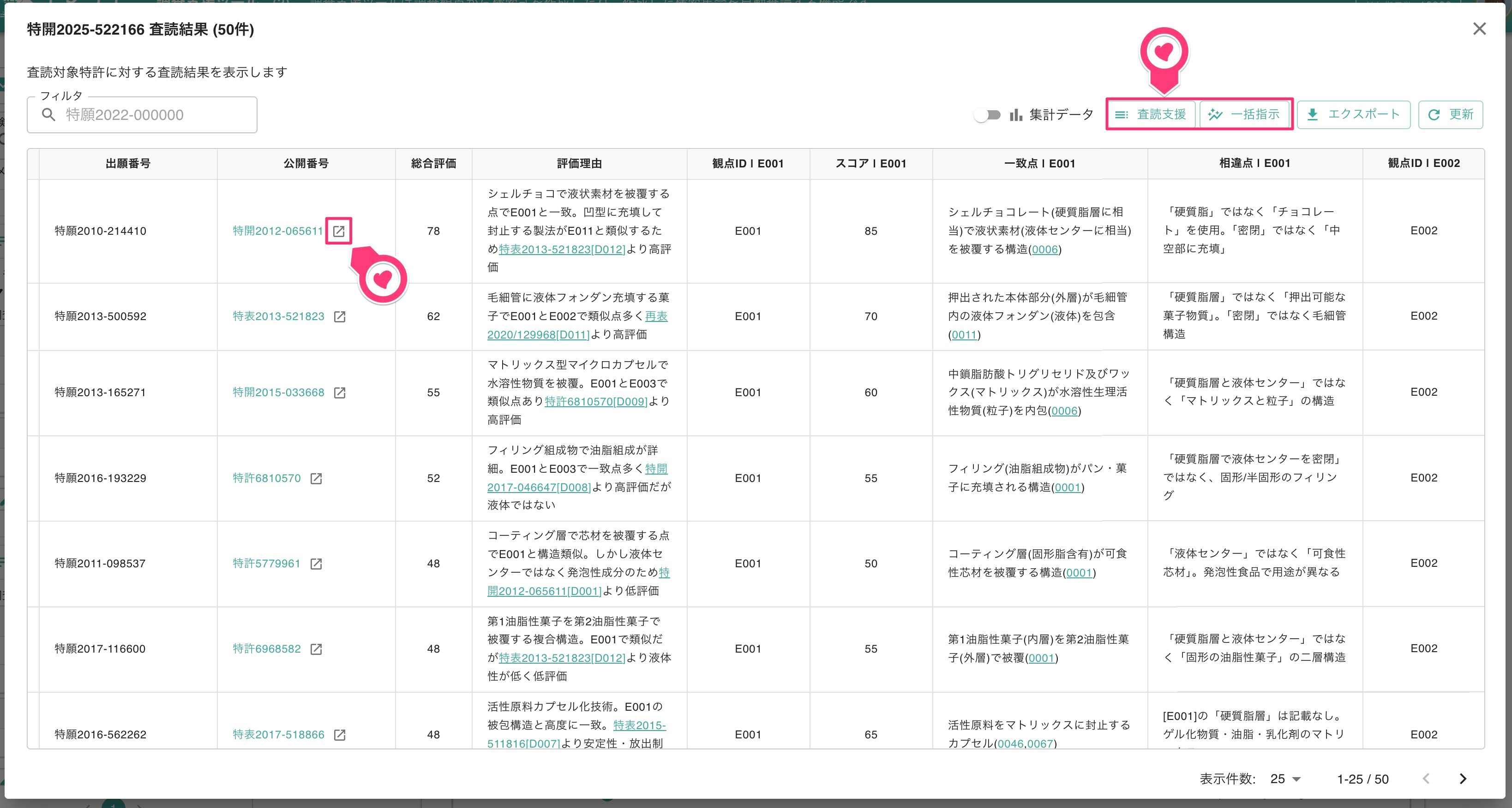 詳細評価の査読結果